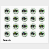 Sticker Rond Graphisme - Save ARMADILLOS - Faune - Nature - (Feuille)