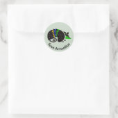 Sticker Rond Graphisme - Save ARMADILLOS - Faune - Nature - (Sac)