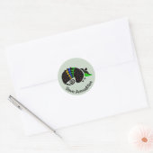 Sticker Rond Graphisme - Save ARMADILLOS - Faune - Nature - (Enveloppe)
