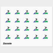 Sticker Rond graphisme vectoriel de touchdown de football améri (Feuille)