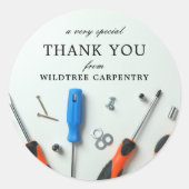 Sticker Rond Grappe de construction | Un Merci spécial (Devant)