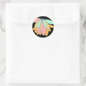 Sticker Rond Grappes de feuilles (Sac)