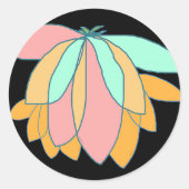 Sticker Rond Grappes de feuilles (Devant)