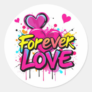 Sticker Rond Gras Graffiti Splash Design