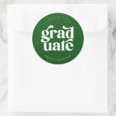 Sticker Rond Gras Moderne Type Vert Graduation (Sac)