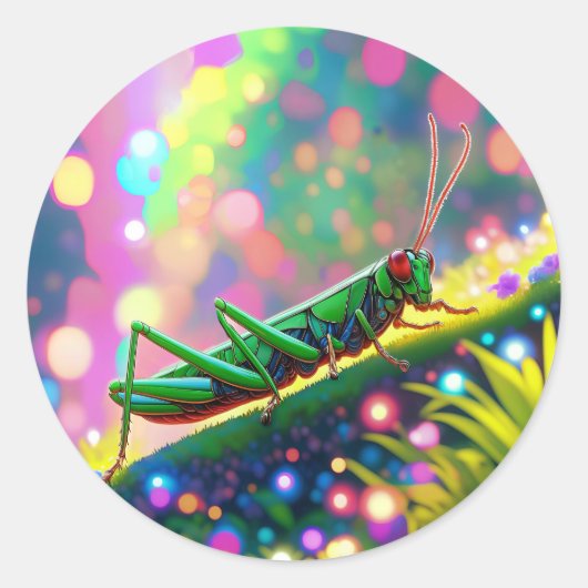 Sticker Rond Grasshopper (Devant)