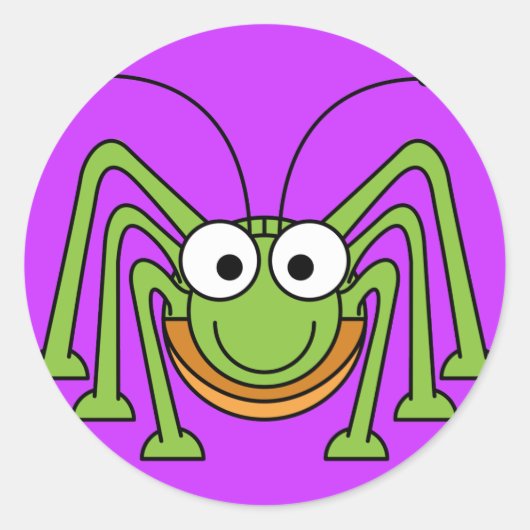 Sticker Rond Grasshopper de dessin (Devant)
