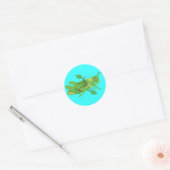 Sticker Rond Grasshopper vert (Enveloppe)