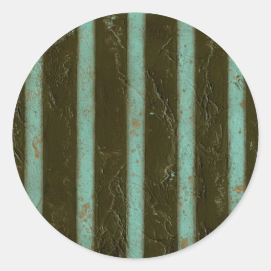 Sticker Rond Grate d'air turquoise contemporaine (Devant)