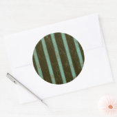 Sticker Rond Grate d'air turquoise contemporaine (Enveloppe)