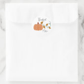 Sticker Rond Grateful - Merci Citrouille-Automne (Sac)