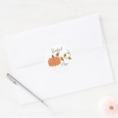 Sticker Rond Grateful - Merci Citrouille-Automne (Enveloppe)