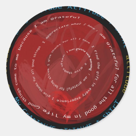 Sticker Rond Gratitude (Devant)