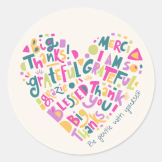 Sticker Rond Gratitude