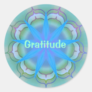 Sticker Rond Gratitude (autocollant de vertu)