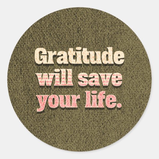 Sticker Rond Gratitude avec le pack d'autocollants Save your Li (Devant)