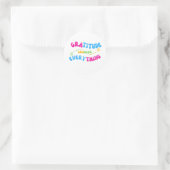 Sticker Rond Gratitude changes everything positive message (Sac)