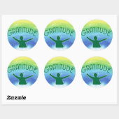 Sticker Rond Gratitude Inspiration (Feuille)