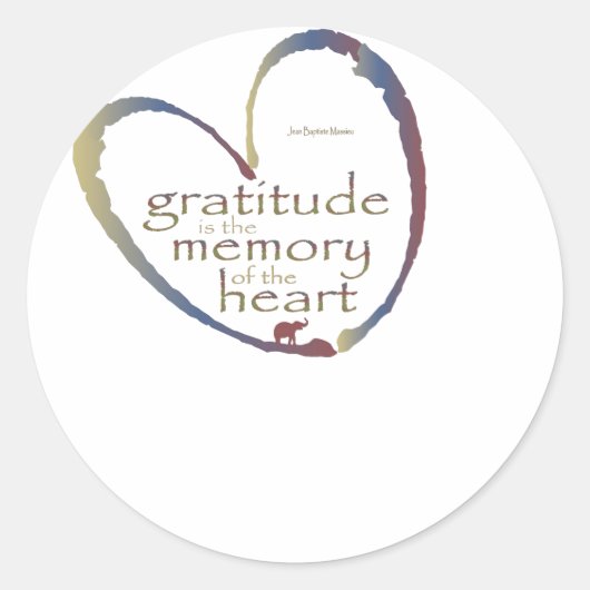 Sticker Rond "Gratitude - mémoire du coeur" (Devant)
