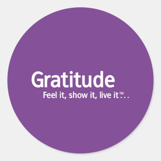 Sticker Rond Gratitude - Thpense Shapers™ (Devant)