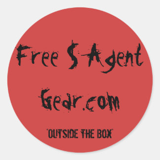 Sticker Rond GRATUIT $ AGENT GEAR, rouge, rond, logo, autocolla