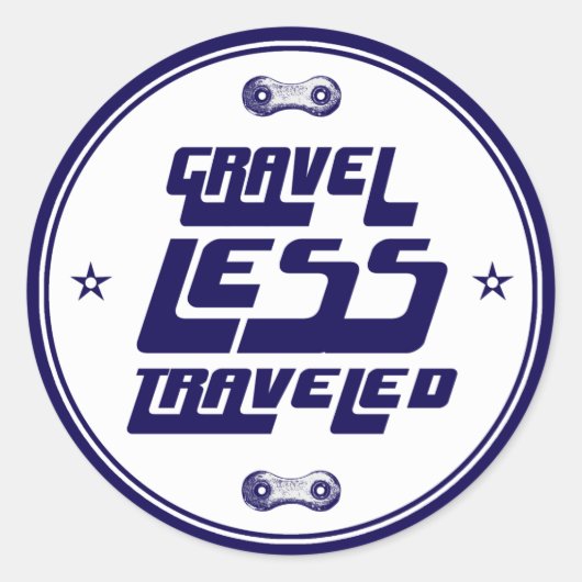 Sticker Rond Gravel moins voyagé (Devant)