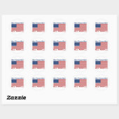 Sticker Rond Graver ce drapeau (US) (Feuille)