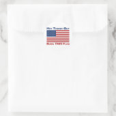 Sticker Rond Graver ce drapeau (US) (Sac)