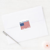 Sticker Rond Graver ce drapeau (US) (Enveloppe)