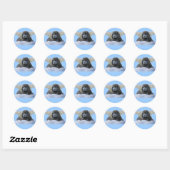 Sticker Rond Gray Angel ~ Je crois (Feuille)