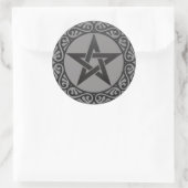 Sticker Rond Gray Magick noir Pentacle Witchcraft (Sac)