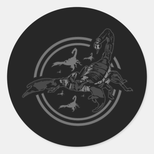 Sticker Rond GRAY Scorpion (Devant)