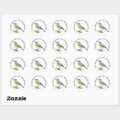 Sticker Rond Gray Wagtail (Feuille)