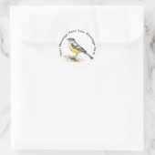 Sticker Rond Gray Wagtail (Sac)