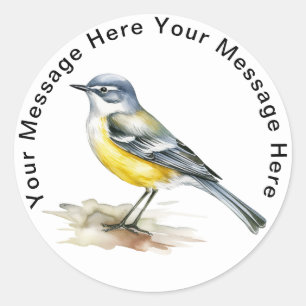 Sticker Rond Gray Wagtail