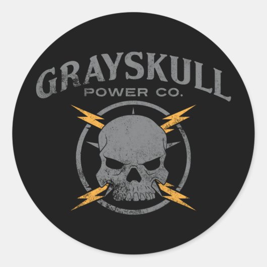 Sticker Rond Grayskull Power Co. (Devant)