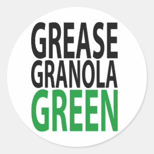 Sticker Rond grease, granola, GREEN!