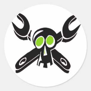 Sticker Rond Grease Monkey Boy