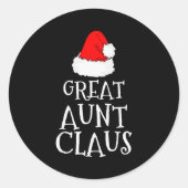 Sticker Rond Great Aunt Claus Christmas Santa's Pajama Family M (Devant)
