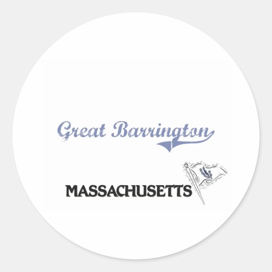 Sticker Rond Great Barrington Massachusetts City Classic (Devant)