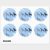 Sticker Rond Great Dane (Feuille)