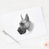 Sticker Rond Great dane (Enveloppe)