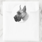 Sticker Rond Great dane (Sac)