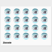 Sticker Rond Great Dane Angel Merle (Feuille)