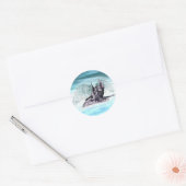 Sticker Rond Great Dane Angel Merle (Enveloppe)