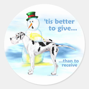 Sticker Rond Great Dane BTG Harlequin UC