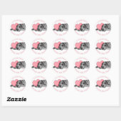 Sticker Rond Great Dane Holt Heart Merle UC (Feuille)