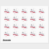 Sticker Rond Great Dane Laid Back Harlequin UC (Feuille)