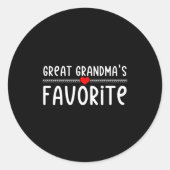 Sticker Rond Great Grandmas Favorite  (Devant)