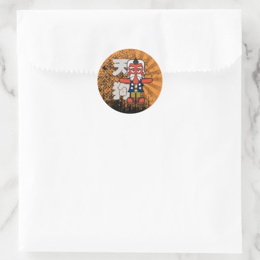 Sticker Rond Great Tengu Yokai (Sac)